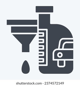 Icon Automatic Transmission Fluid. related to Car Maintenance symbol. glyph style. simple design editable. simple illustration