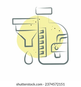 Icon Automatic Transmission Fluid. related to Car Maintenance symbol. Color Spot Style. simple design editable. simple illustration