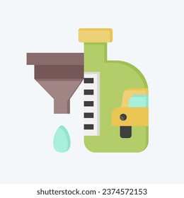 Icon Automatic Transmission Fluid. related to Car Maintenance symbol. flat style. simple design editable. simple illustration