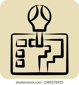 Icon Automatic Transmission. related to Car Parts symbol. hand drawn style. simple design editable. simple illustration
