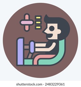 Icon Automatic Transmission. related to Car Maintenance symbol. color mate style. simple illustration