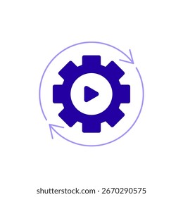 Ícone uma automação, isolada contra um plano de fundo limpo.