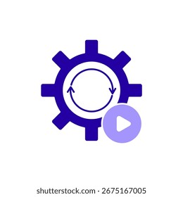 Ícone uma automação, isolada contra um plano de fundo limpo.