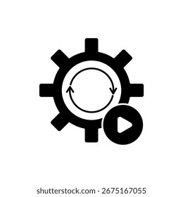 Ícone uma automação, isolada contra um plano de fundo limpo.