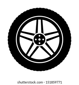 icon of automobile wheel