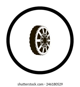 icon of automobile wheel