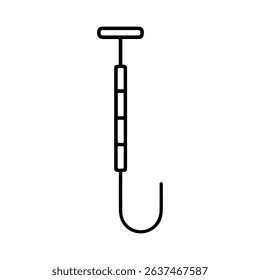 icon Avalanche Probe Climbing on white background vector
Vector line icon rock climbing, mountaineering, tourism