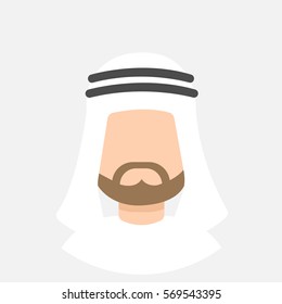 Icon avatar arabian man with beard