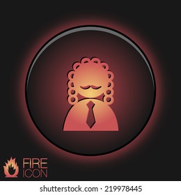 icon avatar judge. symbol of justice