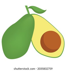 Icon avocado fruit. vector illustration
