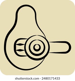 Icon Avocado Slicer. related to Kitchen Tool symbol. hand drawn style. simple design illustration