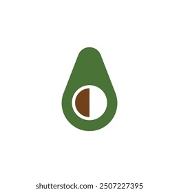 Icon avocado unique design with blank background