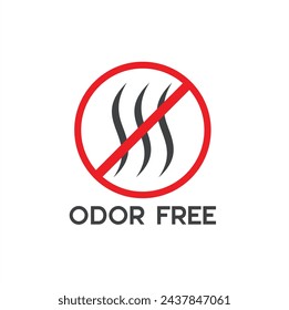 icon of avoid strong smell, odor free symbol, vector art.