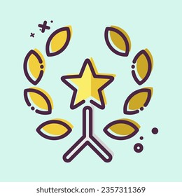 Icon Award 4. related to Award symbol. MBE style. simple design editable. simple illustration