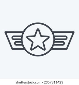 Icon Award 6. related to Award symbol. line style. simple design editable. simple illustration