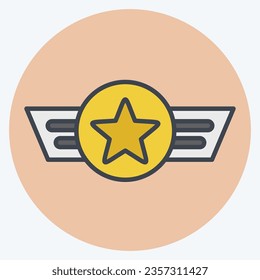 Icon Award 6. related to Award symbol. color mate style. simple design editable. simple illustration