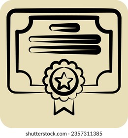 Icon Award 8. related to Award symbol. hand drawn style. simple design editable. simple illustration