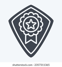 Icon Award 9. related to Award symbol. glyph style. simple design editable. simple illustration