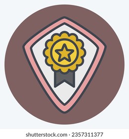 Icon Award 9. related to Award symbol. color mate style. simple design editable. simple illustration