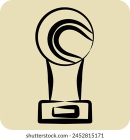 Icon Award. related to Tennis Sports symbol. hand drawn style. simple design illustration