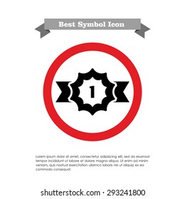 Icon of award ribbon badge