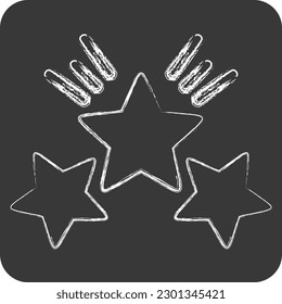 Icon Award Star 2. related to Stars symbol. chalk Style. simple design editable. simple vector icons