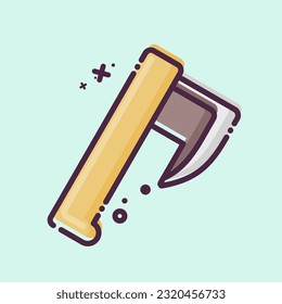 Icon Axe. related to Celtic symbol. MBE style. simple design editable. simple illustration