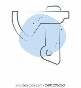 Icon Axe. related to Construction symbol. Color Spot Style. simple design editable. simple illustration