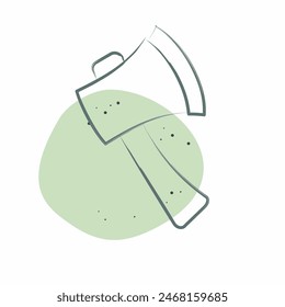 Icon Axe. related to Emergency symbol. Color Spot Style. simple design illustration
