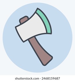 Icon Axe. related to Emergency symbol. color mate style. simple design illustration
