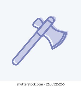 Icon Axe - Two Tone Style - Simple illustration, Good for Prints , Announcements, Etc