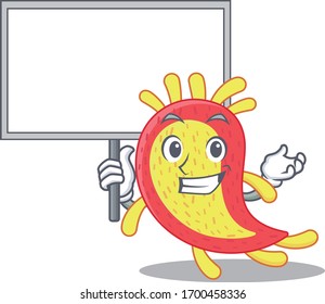 An icon of azorhizobium caulinodans mascot design style bring a board