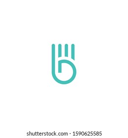 Icon B logo design template elements