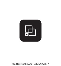 Symbol b modern, einfach, abstrakt