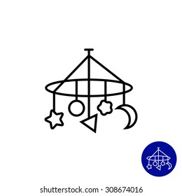 Icon of baby bed carousel