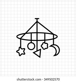 Icon of baby bed carousel