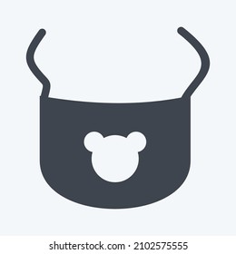 Icon Baby Bib - Glyph Style - Simple illustration,Design template vector, Good for prints, posters, advertisements, announcements, info graphics, etc.