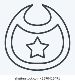 Icon Baby Bibs. related to Kindergarten symbol. line style. design editable