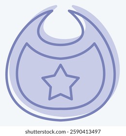 Icon Baby Bibs. related to Kindergarten symbol. two tone style. design editable