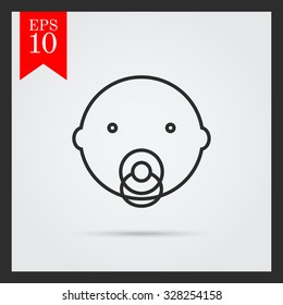 Icon of baby boy with pacifier