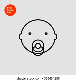Icon of baby boy with pacifier