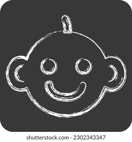 Icon Baby Boy. suitable for Kids symbol. chalk Style. simple design editable. design template vector
