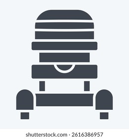 Icon Baby Carriage. related to Vehicle symbol. glyph style. editable