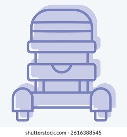 Icon Baby Carriage. related to Vehicle symbol. two tone style. editable