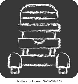Icon Baby Carriage. related to Vehicle symbol. chalk Style. editable