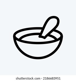Icon Baby Cereal. suitable for Kids symbol. line style. simple design editable. design template vector. simple illustration