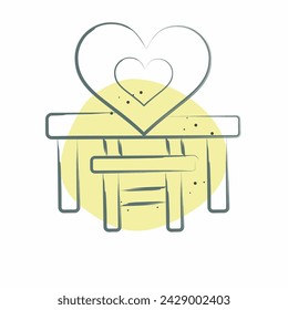 Icon Baby Chair. related to Kindergarten symbol. Color Spot Style. simple design editable. simple illustration