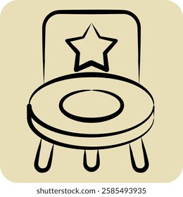 Icon Baby Chair. related to Kindergarten symbol. hand drawn style. design editable