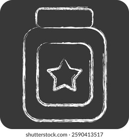 Icon Baby Food. related to Kindergarten symbol. chalk Style. design editable