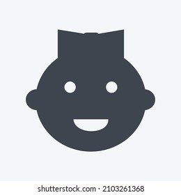 Icon Baby Girl - Glyph Style - Simple illustration,Design template vector, Good for prints, posters, advertisements, announcements, info graphics, etc.